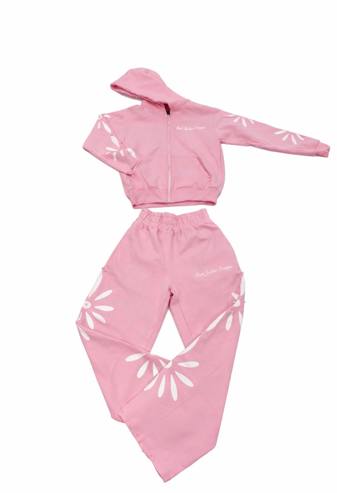 RICH JUNKIE BLOSSOM ROSY PINK SWEATSUIT