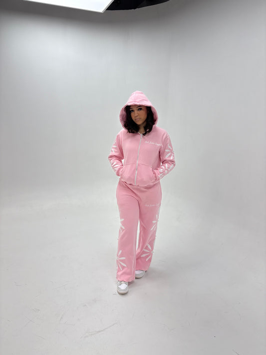 RICH JUNKIE BLOSSOM ROSY PINK SWEATSUIT